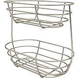 Spectrum Diversified Euro Arched Server Contemporary Stacked, 2-Tier Bowls for Modern Kitchen Counters, Sleek Fruit Basket St