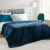 EHEYCIGA Fleece Blanket Navy Queen 220x240cm Soft Flannel Throw view 8