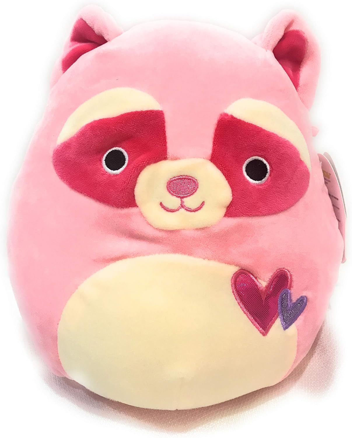 pink raccoon stuffed animal