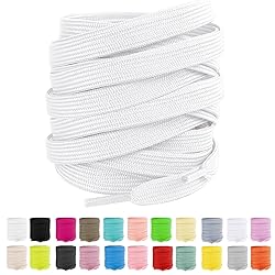LUOFMISS 2 Pairs Flat Shoe Laces 5/16" Athletic