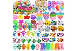 Taulaap 126 Pcs Pop Party Favors for Kids, Treasure Box Toys for Classroom Prizes, Pinata Stuffers, Goodie Bag Filler, Treasure Chest, Carnival Bulk Small Toys, Easter Basket Egg Fillers