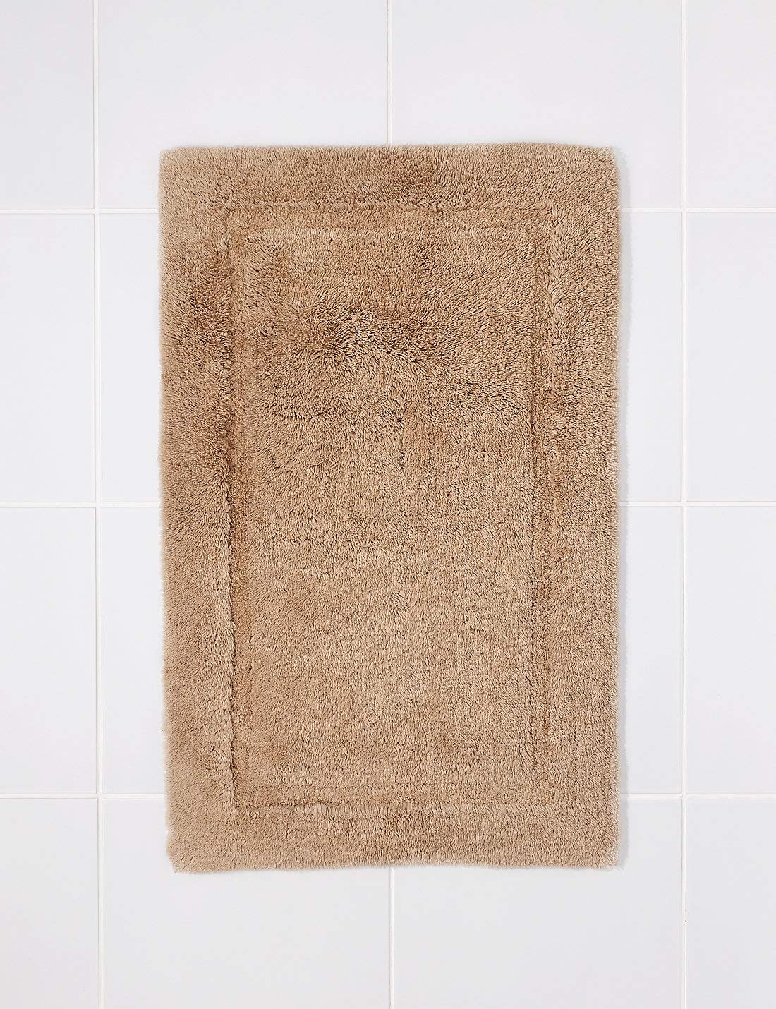 Badvorleger,Badematten wäsche bis 30° beige Farben Badezimmermatten 2