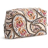 Vera Bradley Women's Cotton Nfl Medium Cosmetic Makeup Organizer Bag (Multiple Teams Available), Dallascowboysonblue/Graybandana, One Size