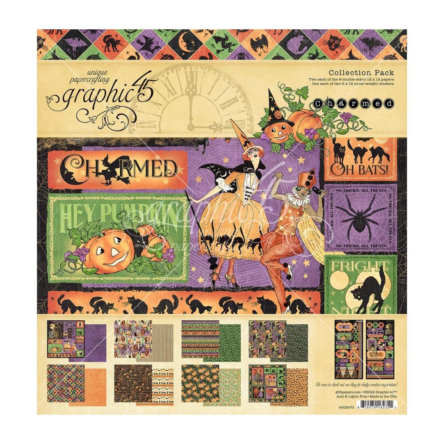Graphic 45 Collection Pack 12"X12"-Charmed
