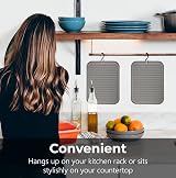 Linda's Essentials Silicone Trivets 4 Pack 30x23 cm Heat Resistant Mats view 5