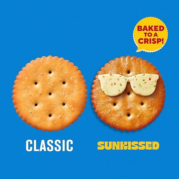 RITZ SUNKISSED CRACKERS, SNACKS FOR KIDS AND ADULTS, LUNCH SNACKS, LIMITED EDITION, 13.7 OZ