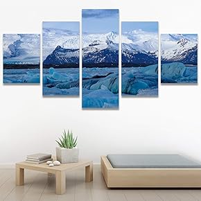 SIGNWIN 5 Panel Canvas Wall Art Modern Art...