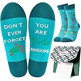 Moyel Turtle Gifts for Women Men Teen Sea Turtle Turtley Awesome Inspirational Gift Blue Fun Socks Funny Animal Lover Teacher Birthday Gifts