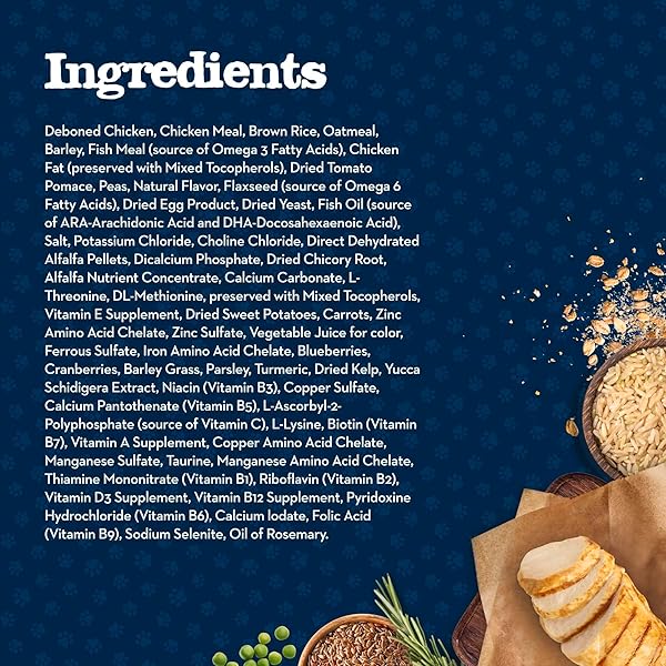 BLUE BUFFALO BABY BLUE NATURAL DRY FOOD FOR PUPPIES, HEALTHY GROWTH FORMULA WITH DHA, SAVORY CHICKEN RECIPE, 4-LB. BAG
