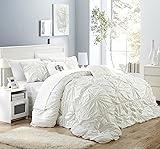 Chic Home White Bed in a Bag Comforter Set, Queen