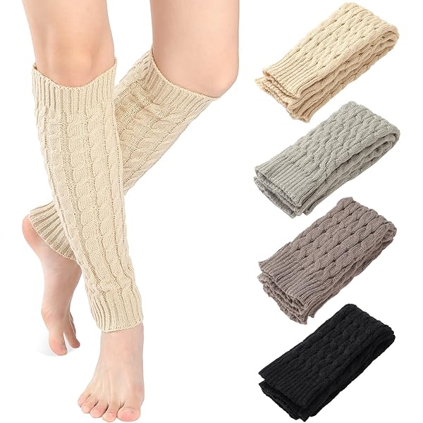 Twistover - 5 Pares De Calentadores De Piernas De Lana Boheios Para Ujeres Y Niñas