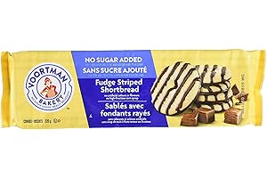 VOORTMAN Fudge Striped Shortbread Cookies - Sugar Free 11.3 Ounce (320 g) Pkg