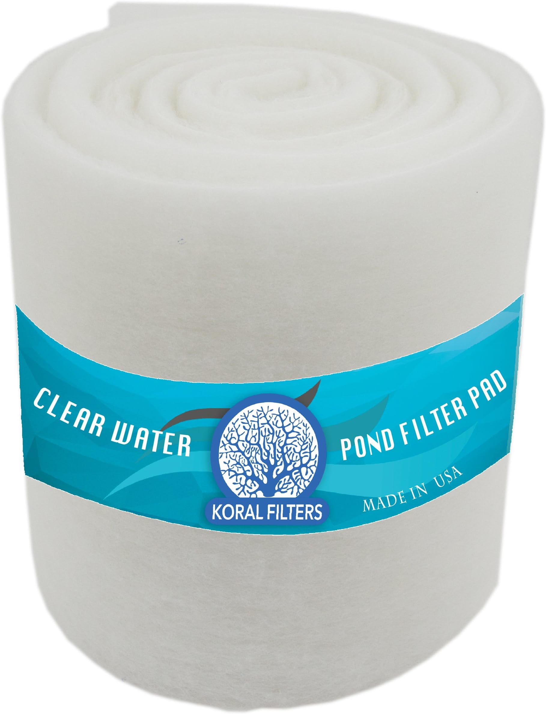 PRO Koi Pond Filter Pad Media Roll - Dye Free - 12 Inches by 96 Inches (8 ft) by 1.25 Inches - Cut to Fit - Durable - Fish