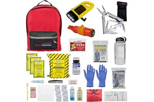 Ready America 72 Hour Deluxe Emergency Kit, 1-Person 3-Day Backpack, First Aid Kit, Survival Blanket, Power Station, Emergency Food, Portable Disaster Preparedness Go-Bag for Earthquake, Fire, Flood