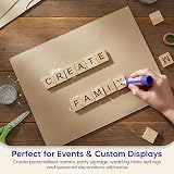 ASPIRE UK 200 Wooden Alphabet Letter Tiles Scrabble Style Spelling Phonics view 6