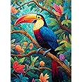 Cross & Glory - Mystical Mosaic: Toucan's Paradise - 1000 Piece Jigsaw Puzzle for Adults | Vibrant Tropical Forest Art