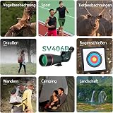 SVBONY SV406P ED Spotting Scope 80mm 20-60X 1.25 Sweep Zoom FMC BAK4 view 9