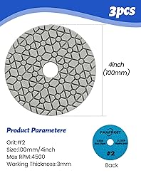 Panfreet 3 Step Diamond Polishing Pads