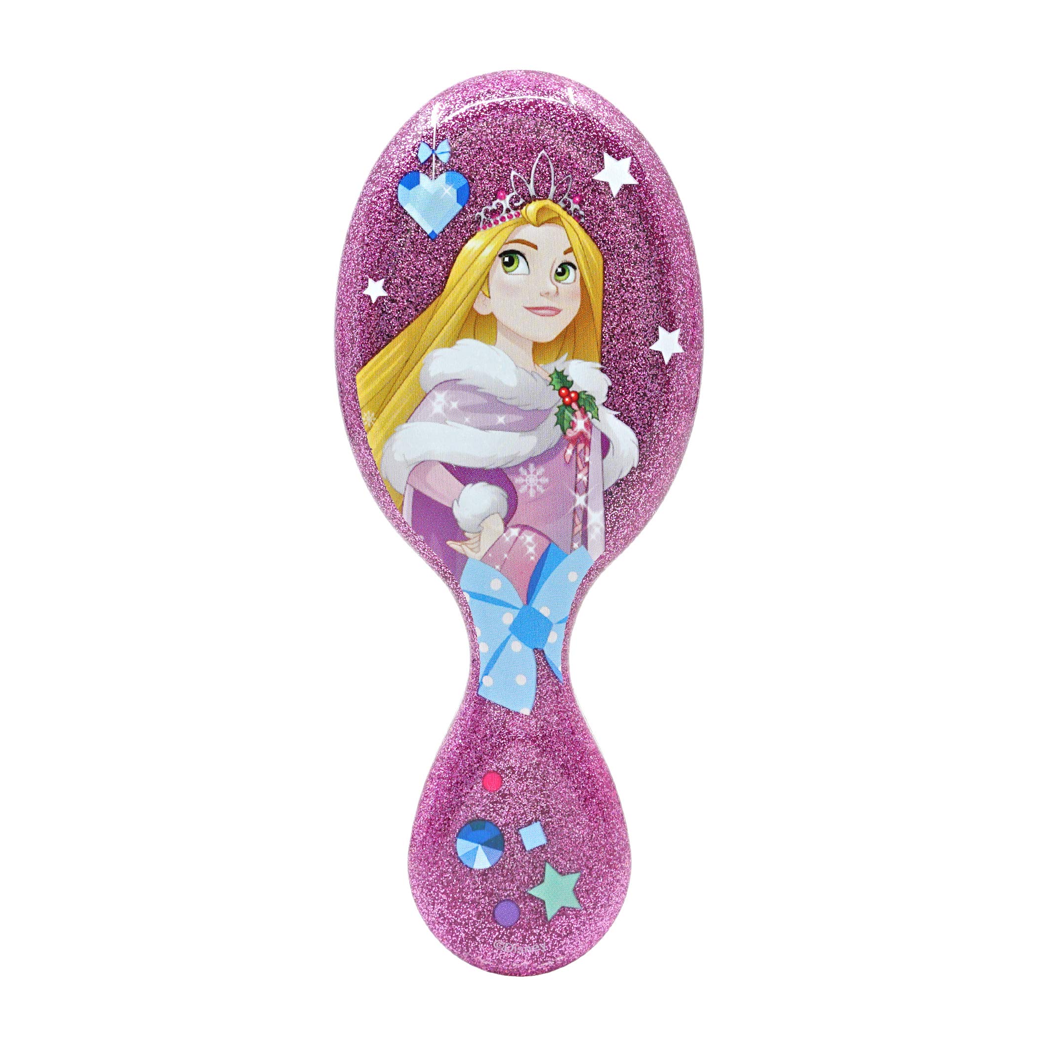 WetBrush, Disney Glitter Ball Hairbrush, Mini Detangler, Unisex, UltraSoft Bristles, Ergonomic Handle, Suitable for all Hair Types, Rupunzel