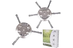 AUGXIXI 2 Pack 6 Inches Steel Wire Grass Trimmer Head, Wire Trimmer Head Replacement for Electric Battery Powered Cordless String Trimmer, Weed Eater, Metal Weed Eater Blade