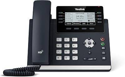 Yealink SIP T43U IP Phone PoE 3.7 in LCD Optima HD 12 SIP Accounts Black