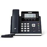 Yealink T43U IP Phone, Color Black, 12 VoIP Accounts. 3.7-Inch Graphical Display. Dual USB 2.0, Dual-Port Gigabit Ethernet, 802.3af PoE, Power Adapter Not Included (SIP-T43U)