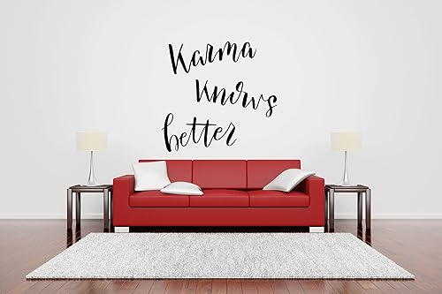 Amazon Com Vinyl Sticker Karma Knows Better Sign Quote