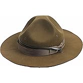 ARMYU Drill Sergeant Hat Army Instructor Campaign State Trooper Mountie Park Ranger Official Brown Wool Felt