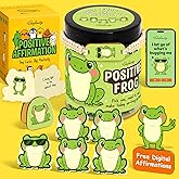 Stofinity Emotional Support Frog Gifts For Women - Jar Of Daily Affirmation Cards For Teens Friend, Cute Inspirational Cards Jar For Men Coworkers, Unique Gifts For Women Birthday, Christmas