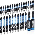 27PCS Phillips Bits #2 Impact 1" and 2" Long Strong Magnetic Drill Bits Anti Slip 1/4 Inch Hex Shank S2 Alloy Steel Impact Ph2 Screwdriver Power Bits Set with Magnetic Bit Holder for Power Drill