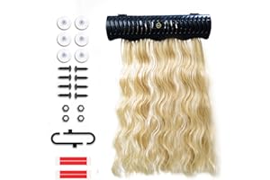 Carter Girls & CO. Hair Extension Holder 4 Mounting Options & Tools | Fully Equipped Hair Extension Hanger with Holds Clip-ins, Tape-Ins, Wefts for Washing, Styling, Storage & Travel (Black)