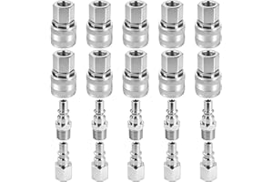 20 Pcs 1/4" NPT A Style Coupler and Plug Kits Compatible with Milton S-213, Includes 10 Pcs #775 Female Couplers, 5 Pcs #777 