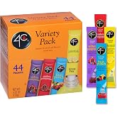 4C Powder Drink Mix Packets, PSD Variety 1 Pack, 44 Count, Singles Stix On the Go, Refreshing Sugar Free Water Flavorings (11 Each Wild Berry Pomegranate, Cranberry-Pomegranate, Fruit Punch, Lemonade)