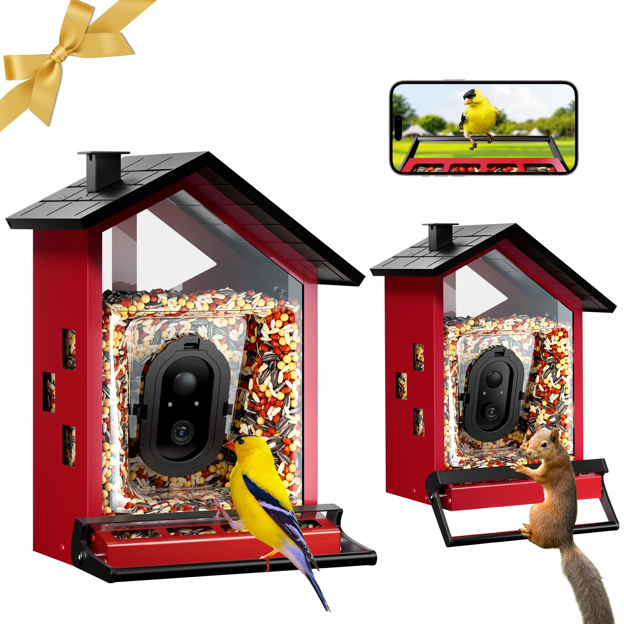 BBPECO Smart Bird Feeder with Camera Solar Powered SquirrelsProof
