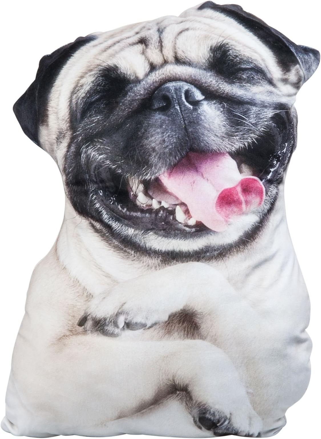 3D Realistic Large Dog Cushion Throw Pillow Plush Pug Dalmation Alsatian (Pug)