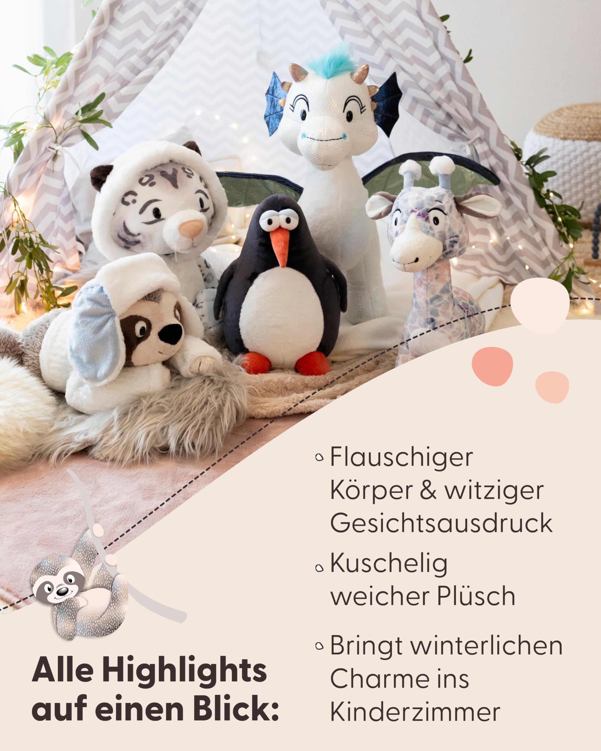 NICI Kuscheltier Pinguin Jorge Thunder 20cm - grau - Weiches Plüschtier – niedliches Stofftier zum Kuscheln & Spielen – tolle Geschenkidee für Kinder & Erwachsene - 62418 4