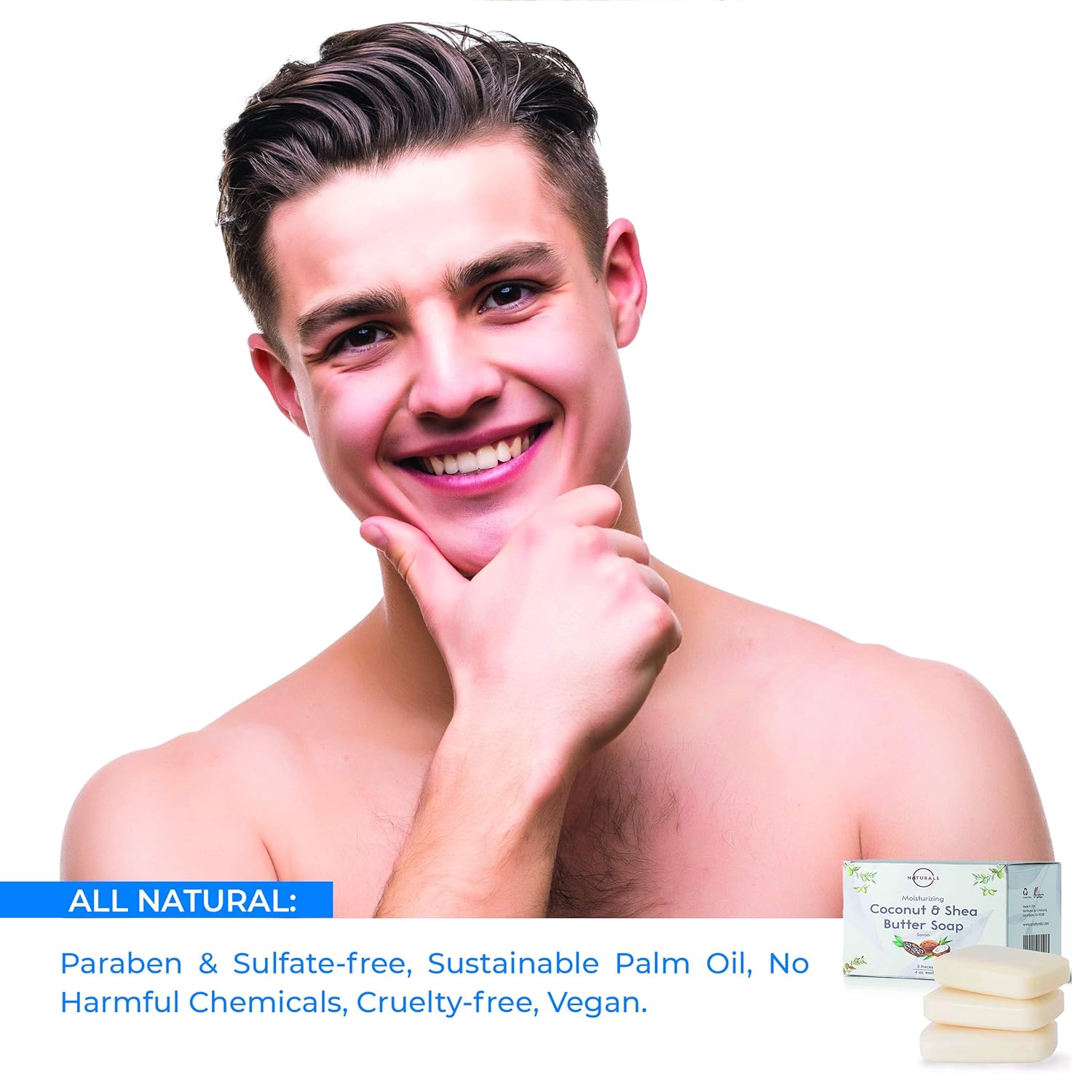 O Naturals 3 Piece Moisturizing Organic Coconut Oil, Shea Butter Bar Soaps. Softens, Nourishes Dry Skin & Sensitive Skin. Face, Hands & Body Soap. Made in USA. Triple Milled, Vegan 3pk 12oz Total : Beauty