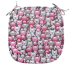 Ambesonne Cat Chair Seating Cushion Set of