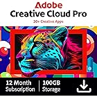 Adobe Creative Cloud Pro | 20+ creative apps plus 100GB Storage | 12-Month Subscription|PC/Mac