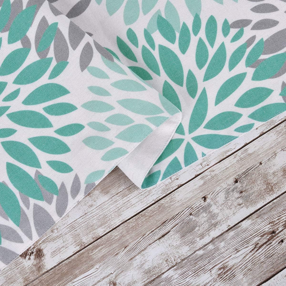 Alishomtll Dahlia Pinnata Table Runner Green and Gray Print Flower Table Runners for Catering Events, Dinner Parties, Wedding, Spring Holiday, Indoor and Outdoor Parties: Home & Kitchen