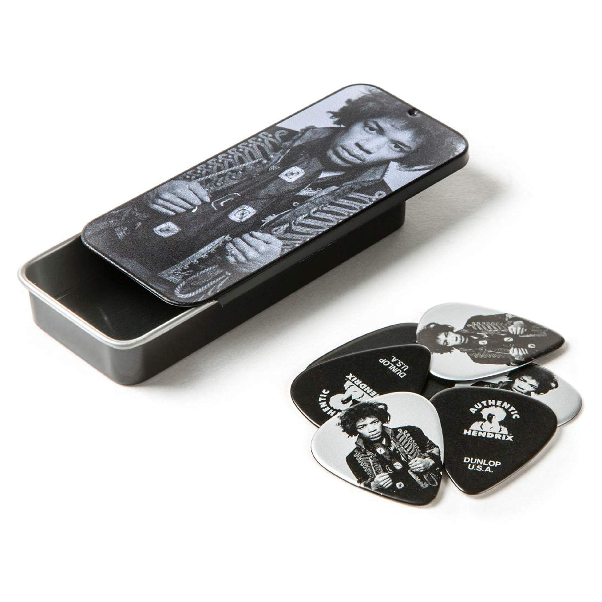 Dunlop Pick Tin - Jimi Hendrix - Hendrix Mankowitz 6 Pictin