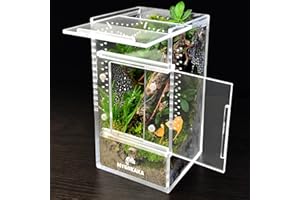 MYGIIKAKA Jumping Spider Enclosure Accessories, Tarantula Spider Box, Bug Cage, Praying Mantis Habitat Enclosure, Snail Insect Terrarium, Caterpillar Habitat (3x3x6 inch)
