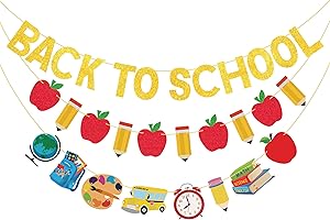 HIPYGYM 3 PCS Back To School Decorations Banner - NO DIY - Welcome Back to School Party Decorations, First Day of School Banner for Preschool Elementary School Classroom Teacher Office Decorations Supplies