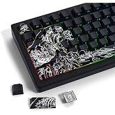 SDYZ XVX Shine Through Keycaps - Double Shot PBT Keycaps 60 65 75 100 Percent, Side Print Key caps Custom 131 Keys Set, Dye Sub Wave of Kanagawa Key caps for Mechanical Keyboards
