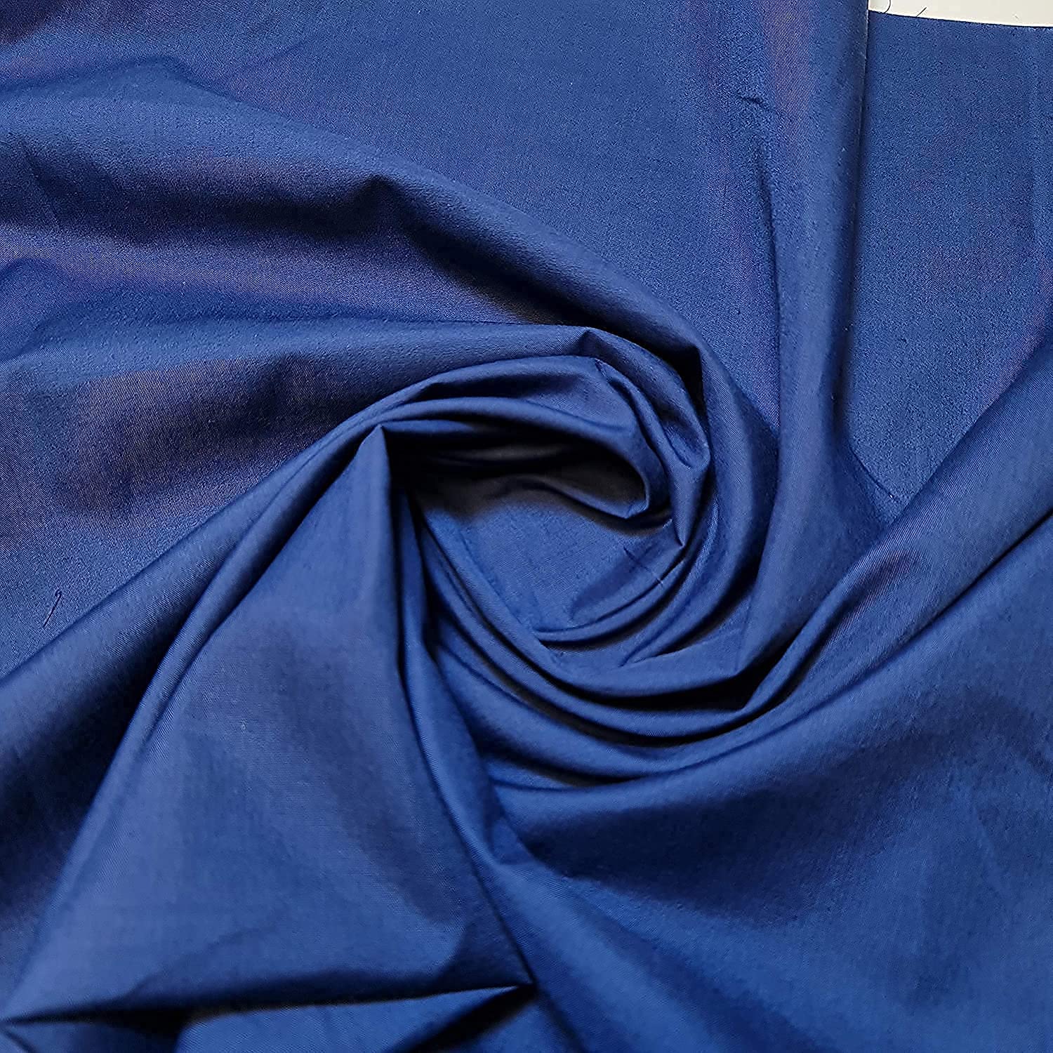 Plain/Solid Dyed Polycotton Dress Craft Fabric Material 45" - 112 cm Wide Sold As 1 Meter Pre - Cut Lengths (Available in 42 Colours)… (Navy Blue, 2 Meter) — image 1