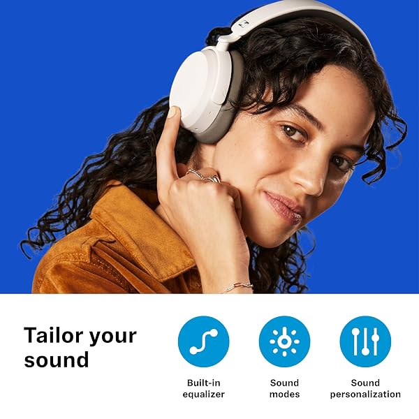 SENNHEISER ACCENTUM PLUS WIRELESS BLUETOOTH HEADPHONES NOISE CANCELLING – QUICK-CHARGE FEATURE, 50-HR BATTERY PLAYTIME, ADAPTIVE HYBRID ANC, BLUETOOTH OVER EAR HEADPHONES FOR TRAVELING, SCHOOL, WHITE