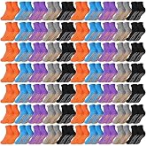 Liitrsh 100 Pairs Non Slip Yoga Socks with Grips Anti Skid Pilates and Barre Socks for Man Woman Pilates Ballet