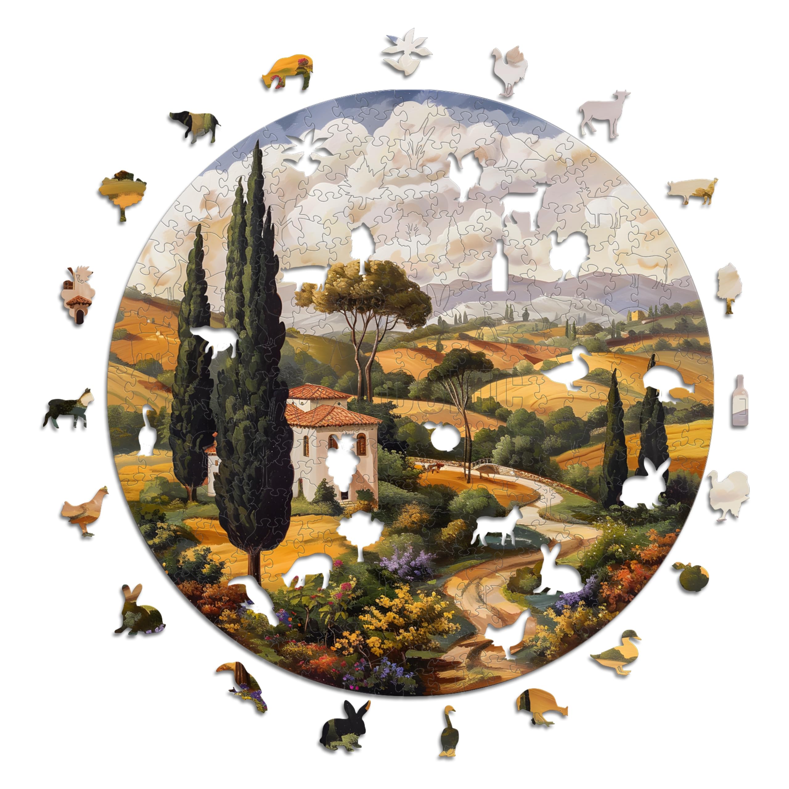 Iconic Puzzles - Tuscany, Italy, 100% sustainable wooden puzzle, Gifts for Children and Adults, size S, 200 Pieces โ image 1