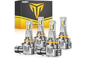 FAHREN 9005 9006 Fog Light Bulbs, 130000LM 6500K Cool White, 1300% Brighter, 16PCS CSP Chips, CANBUS Ready, 1:1 Halogen Size, Plug and Play, IP68 Waterproof, Pack of 4