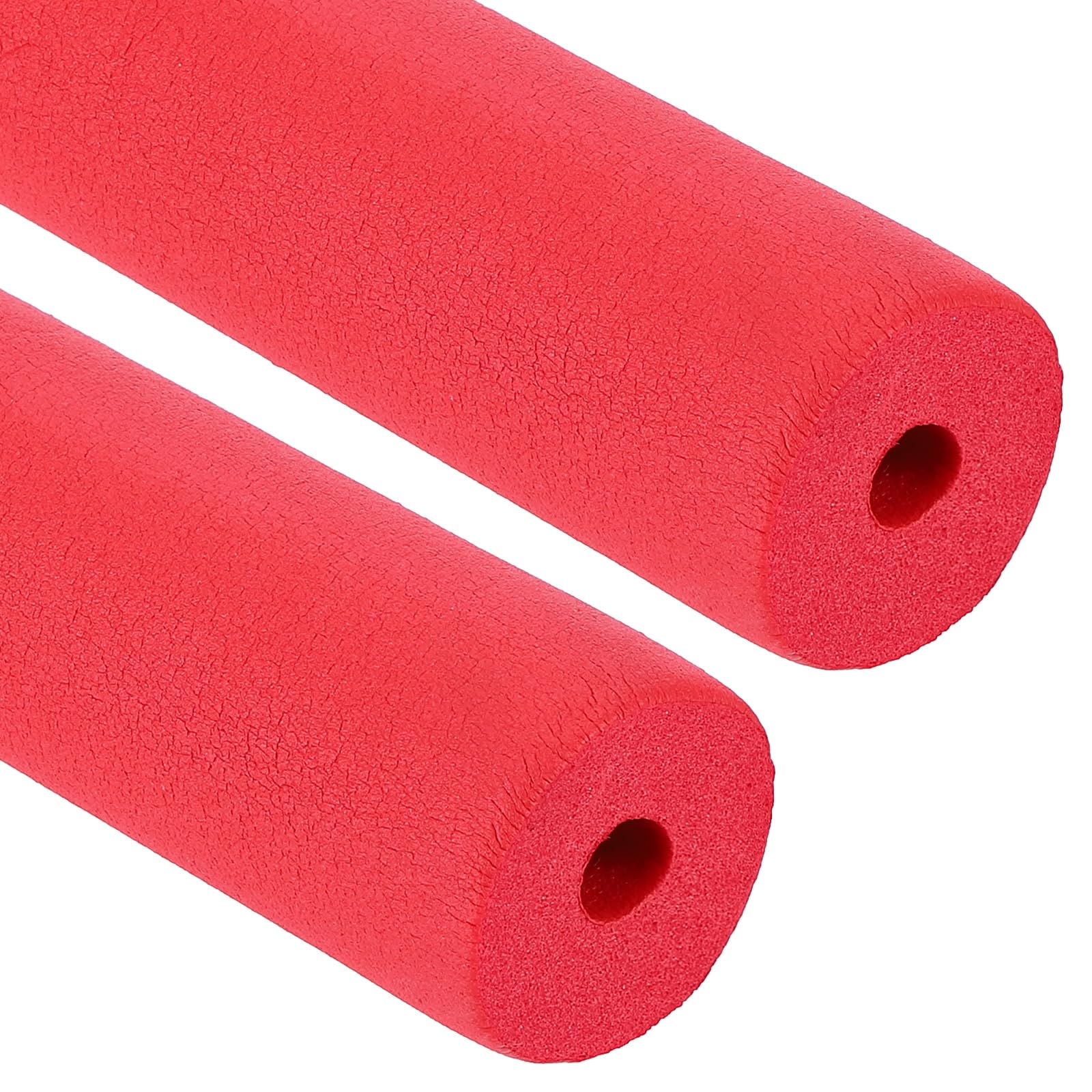 PATIKIL 3/8" (10mm) ID x 6.6Ft x 0.59" Pipe Insulation, 2pcs Rubber Foam Winter Freeze Protection Tube Fire Retardant for Water, Air Conditioning, Industrial Pipes, Red